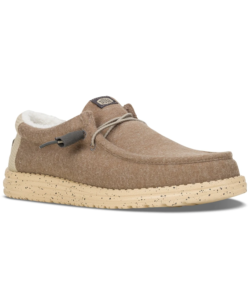 Hey Dude Men's Wally Warmth Knit Casual Moccasin Sneakers from Finish Line