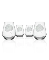 Rolf Glass Aspen Leaf Stemless Wine Tumbler 18oz