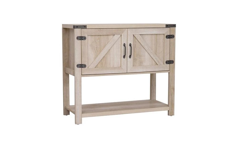 Slickblue Charming Oak Kitchen Sideboard & Storage Cabinet – Multifunctional Coffee Bar Cabinet