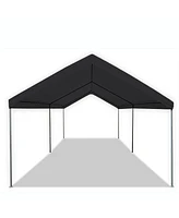 Caravan Canopy Domain 10 x 20 Foot Straight Leg Instant Canopy Tent Set, Black