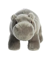 Aurora Medium Hippopotamus Eco Nation Eco-Friendly Plush Toy Gray 10.5"