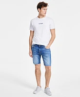 Guess Men's Logan Slim-Fit Faded Denim Shorts