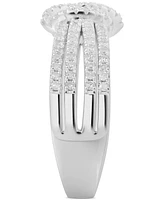 Diamond Multirow Love Knot Ring (1/2 ct. t.w.) Sterling Silver