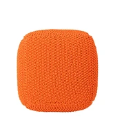 Streamdale Furniture Hollis Knitted Cotton Pouf Cube 20 X 20 X 16 Pouf