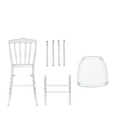 Streamdale Furniture Napoleon Transparent Bamboo Chair: Sophisticated Elegance for Weddings and Events