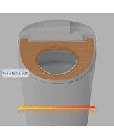 gaomon Smart Toilet, Auto Flush Smart Toilet, Modern Toilet for Bathroom, Elongated Smart Tankless Toilet with Heated Seat, Foot Sensor Operation, Aut