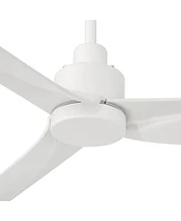 Casa Vieja 60" Sailplane Modern Industrial Indoor Outdoor Ceiling Fan 3 Blade Remote Control Matte White Finish Blades Bedroom Patio Living Room Kitch