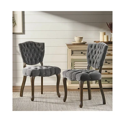 Streamdale Furniture Kd Tufted Chair (Wthr)(Set Of 2)