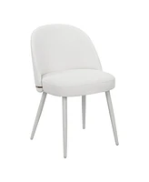 Streamdale Furniture Pu dining chair, metal leg without armrest, suitable for dining room, living room, kitchen, set of 2
