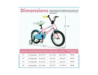 Hongge Kids Bike with Adjustable Handlebar and Saddle Pink