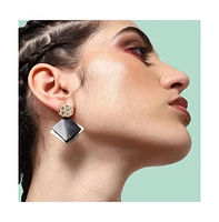 Sohi Women's Block Drop Earrings