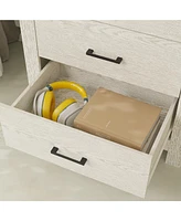 Homsee Brown Wood Accent Storage Dresser Organizer With 5 Drawers