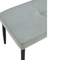 Tufted Extra-Long Entryway Bench, 51" Bedroom Benches Upholstered Dining Benches, Fabric End of Bed Bench for Bedroom Dining Room Living Room Ent