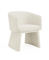 Streamdale Furniture Modern style simple and elegant chair, beige leisure chair, suitable for dining/bedroom/living room/reception desk (assembly requ