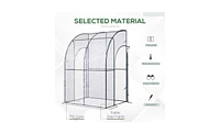 Slickblue Walk-in Greenhouse with Green Frame and Clear Panels for Optimal Plant Growth