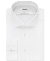 Calvin Klein Men's Slim-Fit Non-Iron Spread Collar Herringbone Dress Shirt