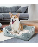 Details Microsuede Pet Bed, Dog Beds for Small Dogs and Cats, Calming Cuddler Bed for Pets with Sides and Plush Center