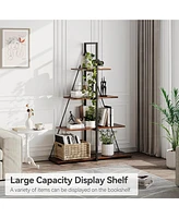 gaomon Bookcase, 4-Tier Ladder Bookshelf, A-Shaped Ladder Shelf Display