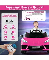 Hongge 12V Electric Kids Ride On Car Licensed Chevrolet Corvette C8 with Remote Control Ages 3+ Years Old