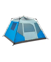 Outbound QuickCamp 6 Person 3 Season Cabin Tent with Rainfly and Carry Bag, Blue