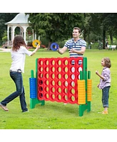 Sugift Jumbo 4-to-Score Giant Game Set with 42 Jumbo Rings and Quick-Release Slider-Green