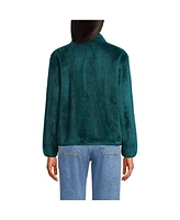Lands' End Women's Half Zip Cozy High Pile Fleece Pullover