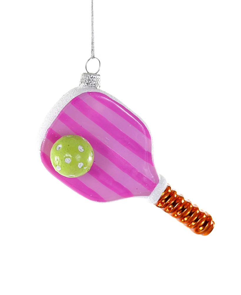 Cody Foster & Co. Pickleball-Pink Glass Ornament