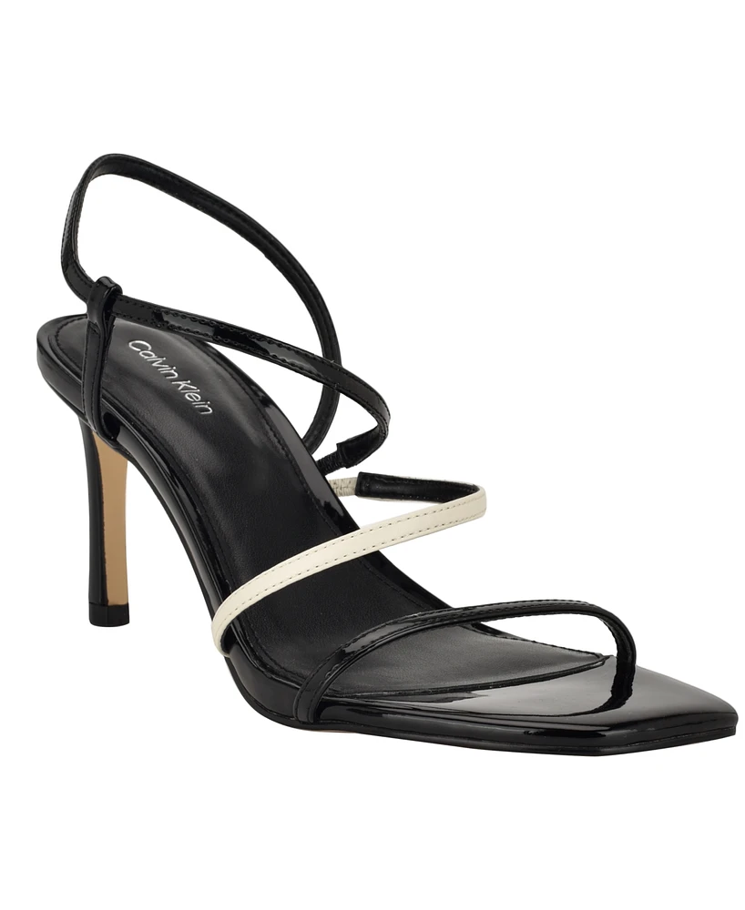 Calvin Klein Women's Hadlee Strappy Square Toe Dress Sandals