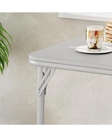 gaomon Folding Table, 33.6 Inch Folding Card Table, Portable Square Folding Table with Pu Soft Cushion