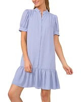 CeCe Women's Open Collar Hidden Placket Dress