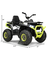 Hongge 12V Kids Electric 4-Wheeler Atv with 2 Speeds and Led Lights