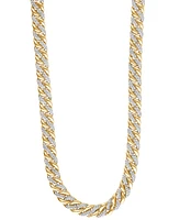 Men's Diamond Curb Link Chain 22" Statement Necklace (5 ct. t.w.) Sterling Silver or 14k Gold-Plated