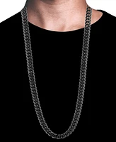 Blackjack Men's Miami Cuban Link 24" Chain Necklace (12mm) Stainless Steel