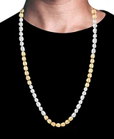 Blackjack Men's Cultured Baroque Freshwater Pearl (6mm) Adjustable Necklace Stainless Steel, 20"+ 4" extender