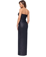 Xscape Women's Metallic Strapless Gown