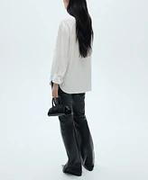 Mango Women's Buttoned Flowy Shirt
