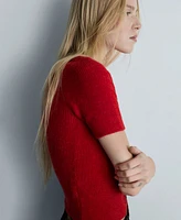 Mango Women's Short Sleeve Sweater