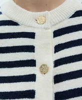 Mango Women's Jewel Button Detail Knitted Cardigan