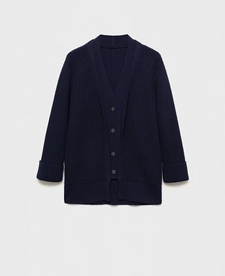 Mango Women's Buttons Detail Oversized Cardigan