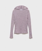 Mango Women's Ribbed Hooded Sweater