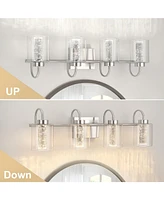 gaomon 4 Light Brushed Nickel Bathroom Light Fixtures