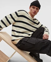 Mode of One Men's Long-Sleeve Eyelash Stripe Sweater, Exclusively at Macy's