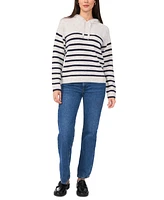 Vince Camuto Women's Striped Hoodie Sweater