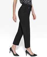 Karl Lagerfeld Paris Women's Tab-Waist Slim Ankle Pants