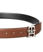 Tommy Hilfiger Men's 4-In-1 Boxed Belt Set - Reversible Leather Strap with 2 Interchangeable Buckles