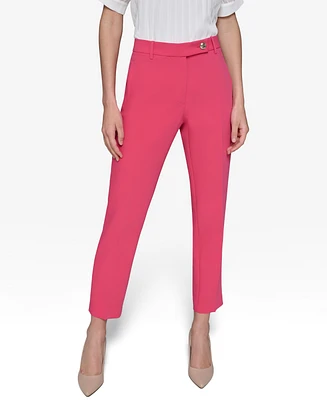 Karl Lagerfeld Paris Women's Tab-Waist Slim Ankle Pants