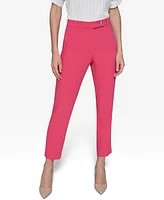 Karl Lagerfeld Paris Women's Tab-Waist Slim Ankle Pants