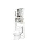 Sugift Bathroom Spacesaver Over the Toilet Door Storage Cabinet