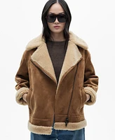 Mango Women's Faux Shearling-Lined Jacket