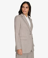 Calvin Klein Women's Textured One-Button Blazer